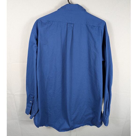 Steve & Barry’s XXL Blue Shirt Men Button Down 100% Cotton Long Sleeve Work - Picture 4 of 4